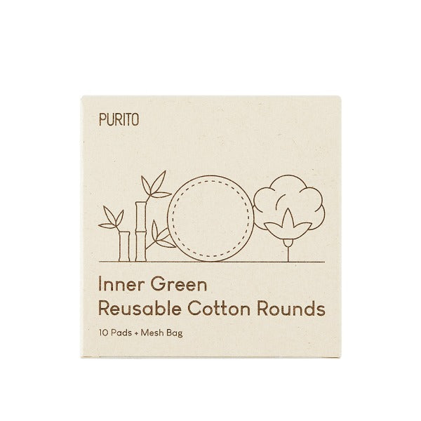 [PURITO] Inner Green Reusable Cotton Rounds 10EA