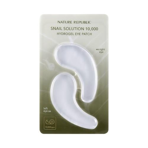 NATURE REPUBLIC Snail Solution 10000 Hydrogel Eye Patch 1pcs (4.5g x 2)